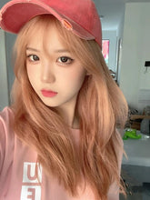 Load image into Gallery viewer, INSTOCK ★PINK-ORANGE★ Korean Layered Airy Bangs Straight Long Wig [Adjustable/Breathable]
