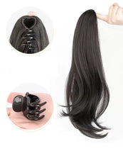 Load image into Gallery viewer, INSTOCK ★3 COLORS★ 45CM Korean Ponytail Hair Extensions Wavy / Curly Long Natural Clip On
