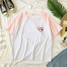 Load image into Gallery viewer, INSTOCK Korean Light Pink Oversize &#39;Heart Club&#39; Short Sleeve Top T-shirt
