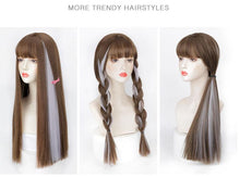 Load image into Gallery viewer, INSTOCK Korean Multi-Colors/Gradient Straight  Clip On Pastel Hair Extensions
