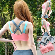 Load image into Gallery viewer, INSTOCK★PINK★ Push Up Sports Yoga Secure Padded Shockproof Bra
