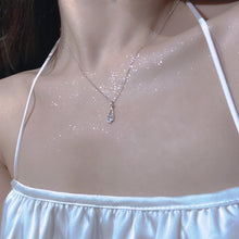 Load image into Gallery viewer, INSTOCK ★SILVER★ Korean Teardrop Crystal Bling Bling Necklace
