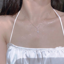 Load image into Gallery viewer, INSTOCK ★SILVER★ Korean Teardrop Crystal Bling Bling Necklace
