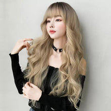 Load image into Gallery viewer, INSTOCK ★2 COLORS★ Korean 68cm Ombre Big Curls Wavy Airy Bangs Long Hair Wig [Adjustable/Breathable]
