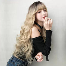 Load image into Gallery viewer, INSTOCK ★2 COLORS★ Korean 68cm Ombre Big Curls Wavy Airy Bangs Long Hair Wig [Adjustable/Breathable]
